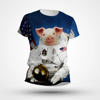 Gyvūnų T-shirt Naujas 3D Spausdinimo Prabangus Modelis trumpomis Rankovėmis Individualų Gamyklos Tiesioginio Pardavimo 2023 Vasaros Šviesos Prabanga Stora Viršų