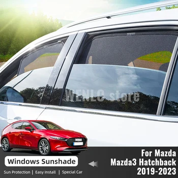 Už Mazda 3 M3 Axela BP Hečbekas Sporto 2019-2023 Magnetinio Automobilių skėtį nuo saulės Priekiniai priekinio, galinio Stiklo Užuolaida Galinio Šoninio Lango Saulė Pavėsyje