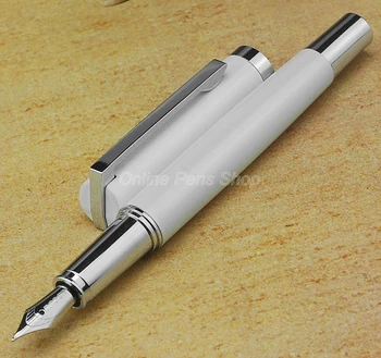 Baoer White & Silver Fontanas Pen M Plunksnų 0,5 mm Rašyti Pen BFP002