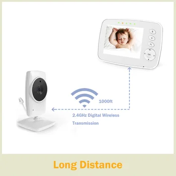 SM32 Kūdikio stebėjimo dvipusis Balso Domofonas 3.2 Colių Wireless Baby Monitor Kambario Temperatūros Stebėjimo Infraraudonųjų spindulių Naktinio VisionLullaby