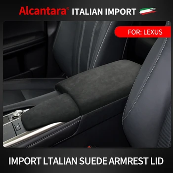 Alcantara Verstos Automobilio Konsolės Centrinis Porankis Atveju Dangčio Dėžutės Dangtelį Interjero Skydelis, LEXUS RX-RX300,RX350,RX450h 2016-2022