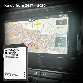 Navigacija, SD Kortelė Skoda Karoq 2017 2018 2019 2020 Automobilių Žemėlapis Apima Europą, Angliją, Rumunija, Serbija, Ispanija Švedija Šveicarija