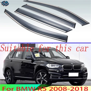 BMW X5 2008-2018 Plastiko Išorė Skydelis Ventiliacijos Langą Atspalvių Saulės, Lietaus Apsaugas, Reflektoriai 4pcs 2010 m. 2012 m. 2013 m. 2014 m. 2015 m. 2016 m. 2017 m.