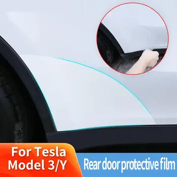 Automobilių TPU Skaidrios Apdailos Lipdukai Galinių Durelių Trikampis Apsauginės Plėvelės Tesla Modelis 3 Modelis Y Apdailos Remonto Reikmenys