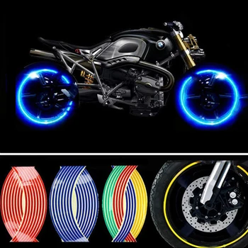 18inch Motociklo Ratų Lipdukai Ratlankio Lipdukai Plieno Ratlankių Lipdukai pakeisti Ratų Stebulės Lipdukai Padangų šviesą Atspindintys Lipdukai