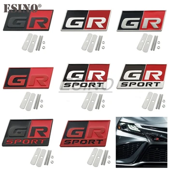 Automobilio Stilius Gazoo Racing GR GR MN 3D Automobilių Priekinės Grotelės Cinko Lydinio Metalo Ženklelis Emblema Decal Toyota Supra AE86 GT86