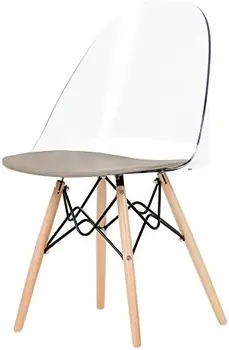 Eifelio Stiliaus Biuro Kėdės, Medinės, Aišku, ir Pilka, 16D x 16.25 W x 32.5 H