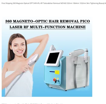2023 Factory Outlet 3in 1 360 Magnetiniai-Optiniai IPL +OPT+ RF Plaukų Šalinimo YAG Lazerio Tatuiruočių Balinimo Grožio Įranga, mašinos