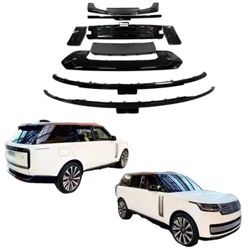 Pilnas komplektas 2022 stiliaus blizgaus juodo kūno rinkinys, priekiniai galinis difuzorius radiatoriaus grotelės šoninės angos dangtelį, apdailos juostelės, skirtos Range Rover