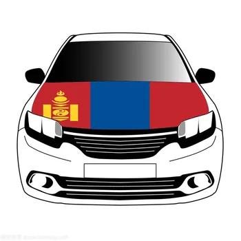 Mongolija vėliavėles automobilio Kapoto dangtis 3.3x5ft/5x7ft 100%poliesteris,automobilio variklio dangčio reklama