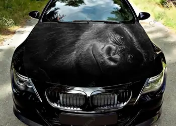 Gyvūnų Gorila Automobilio Kapoto Vinilo Lipdukai Wrap Vinilo Kinas Variklio Gaubtas, Lipdukai, Lipdukas Universaliųjų Automobilių Gaubtu Apsauginės Plėvelės
