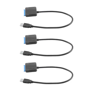 3X SATA Į USB 3.0 2.5/3.5 HDD SSD Kietųjų Diskų Keitiklio Kabelį Linijos Adapteris