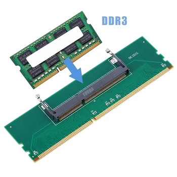 Profesinės DDR3 Nešiojamas Darbalaukio Atminties Kortelės Adapteris 200 Pin SO-DIMM prie PC 240 Pin DIMM DDR3 Atmintis RAM Jungties Adapteris