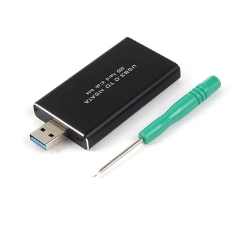 MSATA į USB 5Gbps USB 3.0 mSATA SSD Talpyklos USB3.0 mSATA Atveju Kietojo Disko Adapteris M2 SSD Išorinis HDD Mobile HDD Dėžutės Atveju