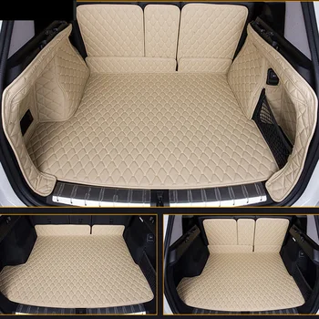 Pasirinktinis tilptų Automobilio bagažo skyriaus kilimėliai Linijinių krovinių Audi A5 sportback S5 6D sunkiųjų visi oro automobilių stiliaus odinis kilimas grindų įdėklai
