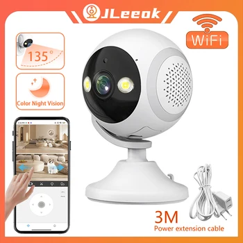 JLeeok 5MP Mini Cube WiFi, Kamera, Patalpų Dvigubas Ekranas žmonėmis Kūdikio stebėjimo PTZ Apsaugos CCTV Vaizdo Stebėjimo