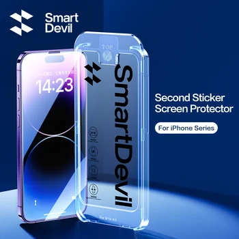 SmartDevil Screen Protector, iPhone 14 13 12Pro Max Grūdintas Stiklas nuo krašto iki Krašto Pilnas draudimas Lengva Įdiegti Auto-Dulkių Šalinimo Rinkinys