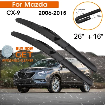 Automobilio Valytuvo Už Mazda CX-9 2006-2015 priekinio Stiklo Guma Silicio Papildymo Priekinio Lango Valytuvų 26