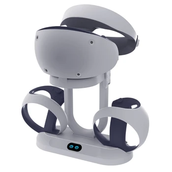 VR Įkrovimo Stotis Įkrovimo Dokas su LED indikatorius Dvigubo Apmokestinimo Bazę, Nesudėtinga Operacija, Suderinamas su PS-VR2 Patvarus-