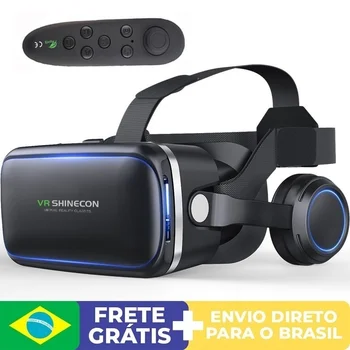VR Shinecon Casque Šalmas 3D Akiniai Virtualios Realybės Išmanųjį telefoną išmanųjį Telefoną, Ausines apsauginiai Akiniai Žiūronai Vaizdo Žaidimas Wirth Objektyvas
