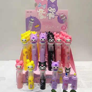 36pcs/box Sanrio Keturių Spalvų žymėjimo įrankis Mano Melodija Hello Kitty Kuromi Cinnamoroll Kawaii Žymeklio Mokyklos Tiekimo Reikmenys