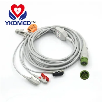 5VNT/Nemokamas pristatymas suderinama vientisas serijos paciento EKG kabelis su klientais,12pin ekg leadwires