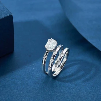18k Aukso Žiedas 0.55 Karatų Natūralus Deimantas Brangakmenio Moterų Vestuvių Juostas, Šakės Nustatymas Sužadėtuvių Dovana Fine Jewelry