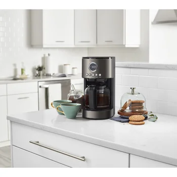 12 Taurė Coffeemaker , Nerūdijančio Plieno Black coffee maker mašina, kavos virimo aparatas