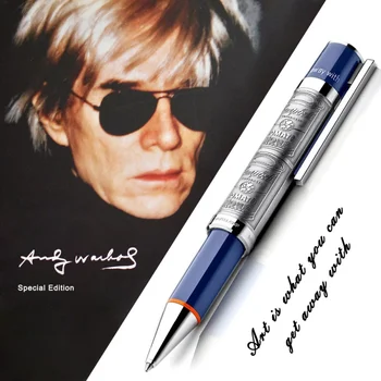 Prabangus Dizainas Andy Warholas MB Pen Tik Specialusis Leidimas Atleidimo Barelį Metalo Ballpoint