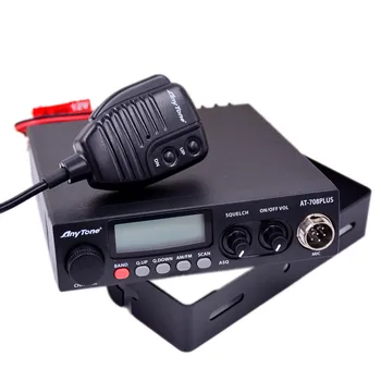 Anytone AT708 Plus CB Radijo Mini Mobilusis Transporto priemonės Bazinės Stoties 24-29Mhz AM FM Band Imtuvas Nuskaitymo ASQ Belaidžio Domofonas