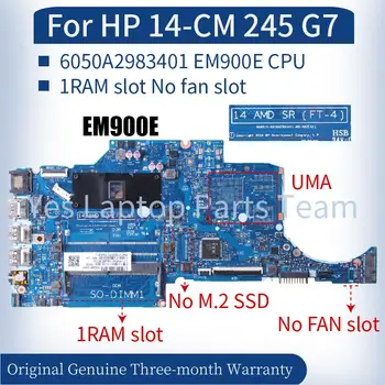 6050A2983401 HP Pavilion 14-245 CM G7 Nešiojamas Mainboard TPN-I132 EM900E CPU 14 AMD SR FT-4 DDR4 Nešiojamojo kompiuterio Plokštė
