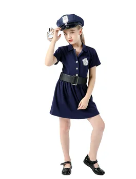 Merginos Cosplay Policijos Kostiumas ir Vaidmenį, Žaisti Kit Halloween Carnival 