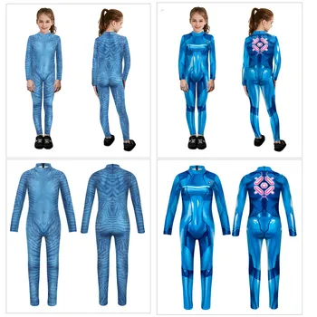 Filmas Avatar 2 Būdas Vandens Svetimų Cosplay Kostiumas Mergaitėms 3D Jumpsuit Avataras Cosplay Helovinas Zenti Šalies Bodysuit Vaikai