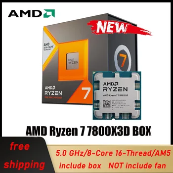 Naujas AMD Ryzen 7 7800X3D R7 7800X3D Su būda 5.0 GHz 8-Core 16-Sriegis CPU Procesorius 5NM 96M 100-100000910 Lizdas AM5 Be ventiliatoriaus