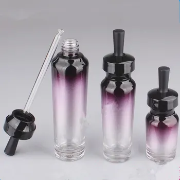 20ml violetinė eterinio aliejaus stiklo butelis kosmetikos pakuotės buteliuko lašintuvu prabanga stiklo užkratas konteinerių F20171750
