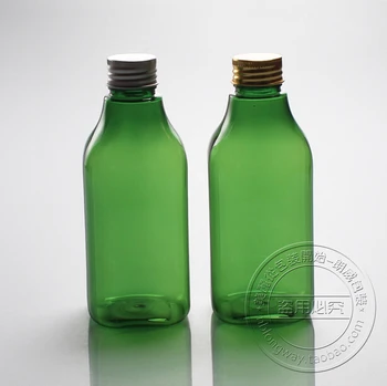 Talpa 200ml 20pcs/daug gamyklos didmeninė ilgakaklės butelis žalias kvadratas aliuminio dangtelis
