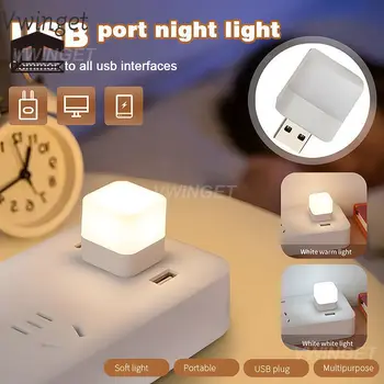 Kištuko Lempos Mini Naktį Šviesos Kompiuterio, Mobiliojo Energijos Įkrovimo Mažas Knygos Lempos, LED Akių Apsauga Aikštėje Skaitymo Šviesa