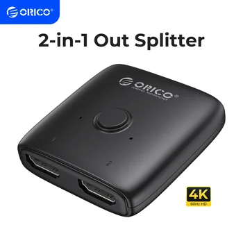 ORICO HDMI suderinamus Splitter 4K*2K 60HZ KVM Switcher Bi-Kryptimi, 1x2/2x1 Adapteris Audio Konverteris PS5 Nintendo skirstomąją DĖŽUTĘ
