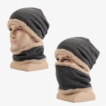Žiemos Megzti Vilnos Skrybėlę Naujas Šiltas Sustorėjimas Pliušinis Ausų Apsaugos Šalikas Ausų Apsaugos Skrybėlę Lauko Jojimo