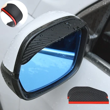 2VNT Automobilio galinio vaizdo Veidrodėlis, Lietaus Antakių Skydelis Anglies Pluošto Pusėje Dodge Challenger 
