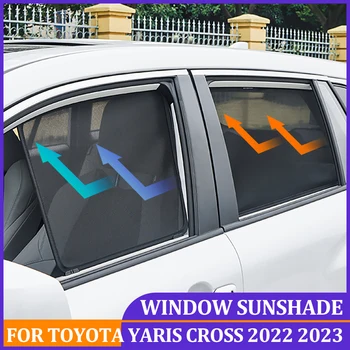 Magnetiniai Automobilių stiklai, Stoglangis Toyota Yaris Kryžiaus 2022 Keleivių Kūdikių Pusėje Windows Anti-UV Saulės Atspalvių Yaris KRYŽIAUS 2023