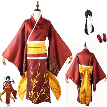 Bungo Benamių Šunų Izumi Kyouka Cosplay Kostiumų Naktį Anime Kimono Yukata Moterų Halloween Party Dress Up Perukas Priedai Visas Kostiumas
