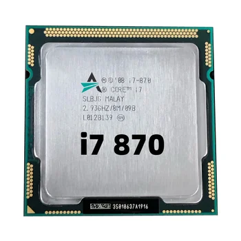 Naudojami Core i7 870 Procesorius Quad Core 2.93 GHz, 95W LGA 1156 8M Cache Desktop CPU I7-870 Nemokamas Pristatymas