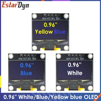 0.96 colių IIC SPI Serijos 7/4Pin Balta/Mėlyna/Geltona Juoda/Geltona OLED Ekranas Modulis SSD1306 12864 LCD Ekranas Valdybos Arduino