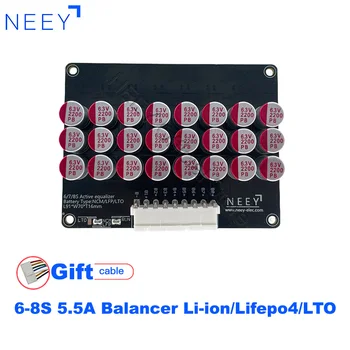 NEEY Aktyvus Ekvalaizeris 5A Balancer 6S 7S 8S 1 Lifepo4/Lipo/LTO Baterijos Energijos Kondensatorius Valdybos Ličio Lipo Lifepo4 Baterija