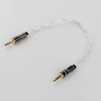 Gabalas Preffair Hi End 99.8% Gryno Vario, Sidabro Padengtą Audio Laidas 3.5 mm iki 3,5 mm Male Audio Adapteris AUX kabelis