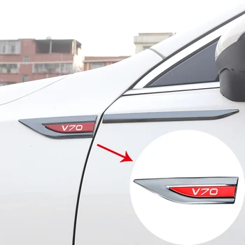 Automobilių metalo logotipas sparno lipdukai asmeninį dekoratyvinis side markers for Volvo V70 su logotipu, Automobilių Reikmenys