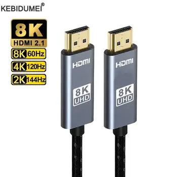 HDMI 8K Kabelis 8K/60Hz 4K/120Hz HMDI 2.1 48Gbps Ultra High Speed HDR HDTV Splitter Switcher PS5 Ps4 Projektorius Vizija UHD