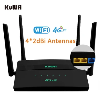 KuWFi 300Mbps 4G LTE Maršrutizatorių, Bevielio ryšio Maršrutizatorius Su SIM Kortele Namų Hotspot 4G Wi-fi 
