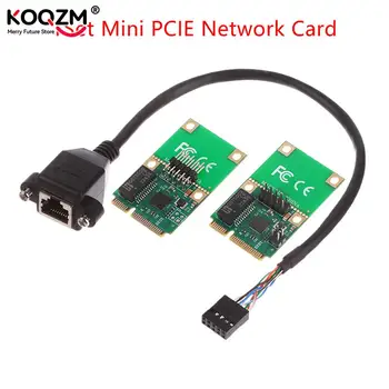 1set Tinklo plokštės Mini PCIE Tinklo plokštė 1000Mbps Gigabit Ethernet RJ45 LAN Tinklo Adapteris, Skirtas Kompiuteris PC Pci-e Jungtis